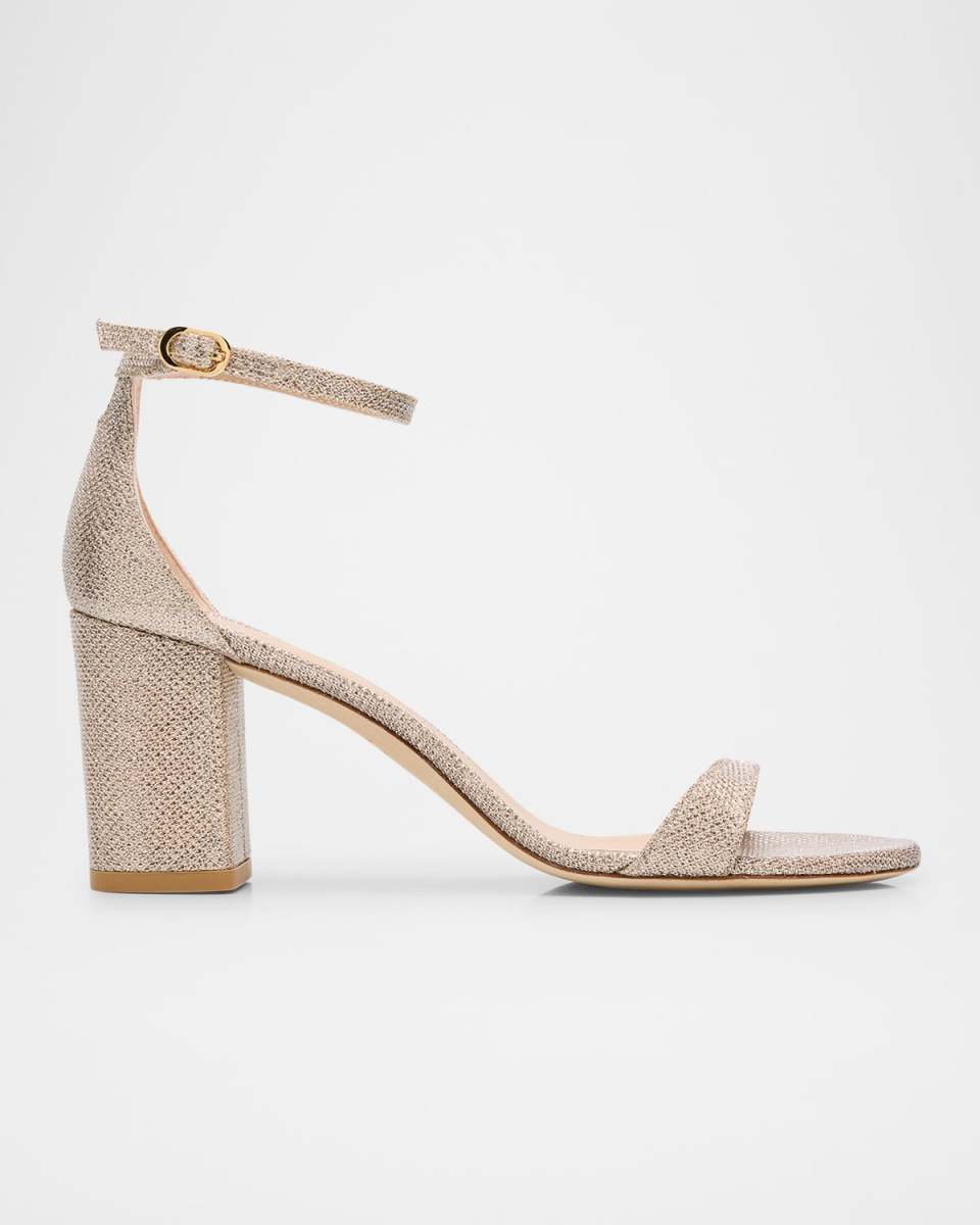 Nudist II Metallic Ankle-Strap Sandals